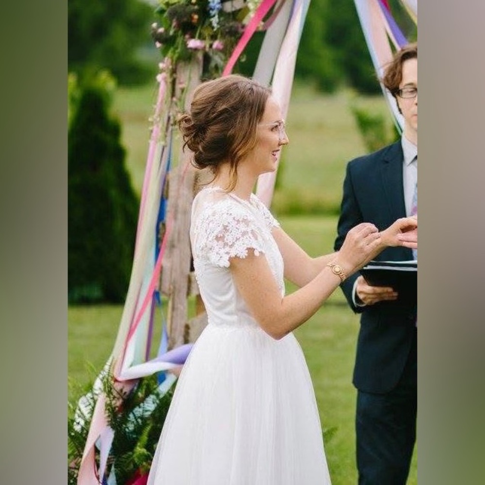 ASOS Bridal Lace Appliqué Midi Dress